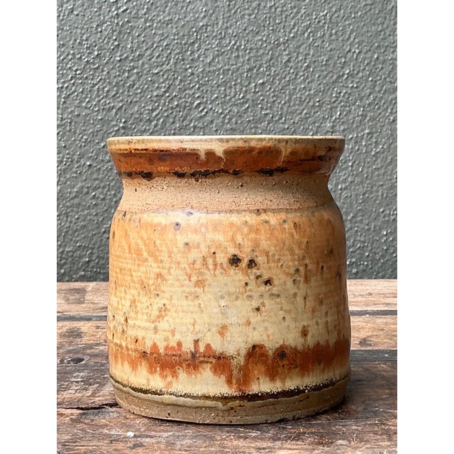 Vintage Studio Pottery Glazed Ceramic Vase For Sale - Image 11 of 15