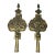 Pair of Oversized 1950's Mid-Century Brass Door Pulls For Sale