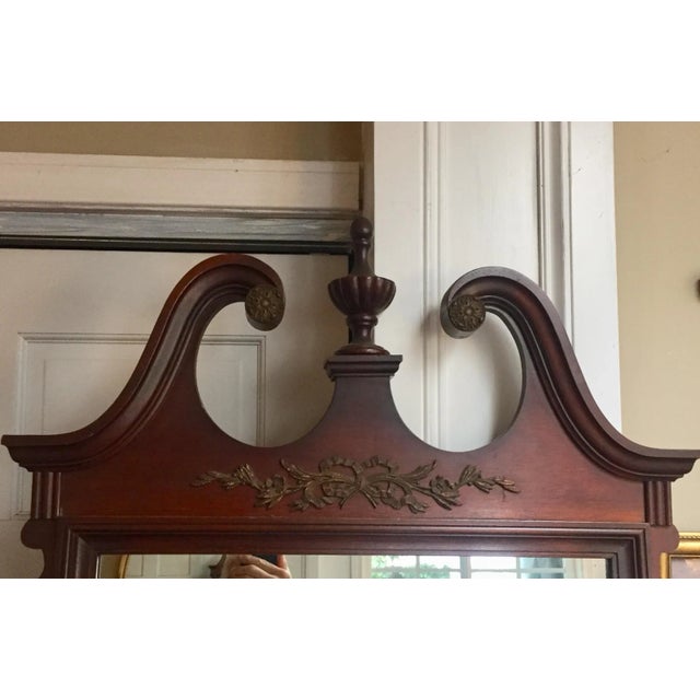 Drexel Heritage Mantle Mirror Federal Style Dining Sideboard Mahogany For Sale - Image 4 of 6