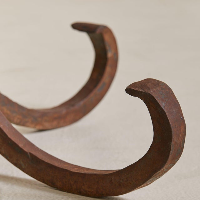 Metal Italian Iron Coffee Table with Organic Slate Top, 1970s For Sale - Image 7 of 10