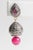 Modern Ruby and Pave`-Set Diamond Drop Earrings For Sale - Image 3 of 5