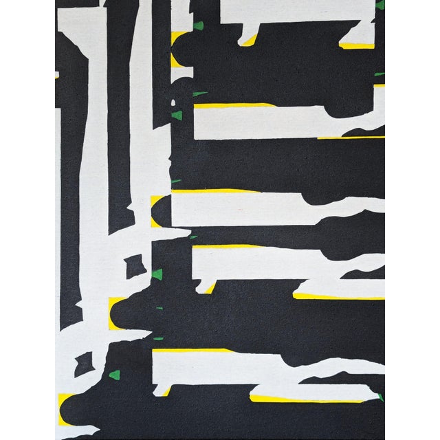 Textile Emmanuel Araujo "Landing Sequence" Contemporary Geometric Hard-Edge Abstract Painting, 2019 For Sale - Image 7 of 10