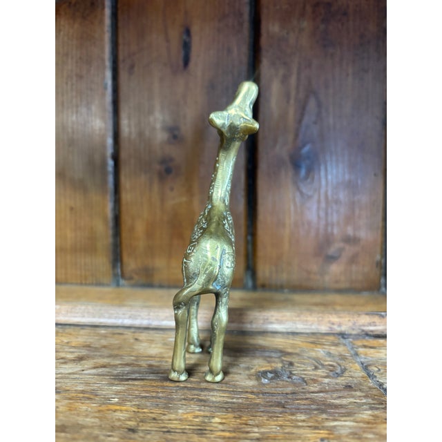 Vintage English Brass Giraffe For Sale - Image 4 of 4