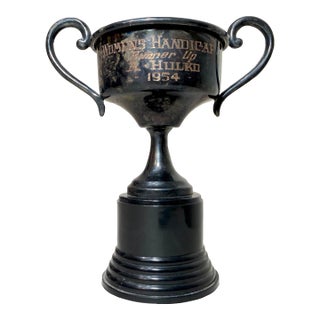 Vintage 1954 Woman's Handicap Runner Up Silver Plate Bakelite Trophy Cup Award For Sale