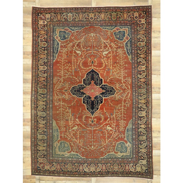 Antique Persian Farahan Rug, 08'09 X 12'03 For Sale In Dallas - Image 6 of 7