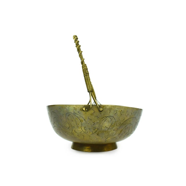 Stunning solid brass oval shape footed bowl features depicting dragons, clouds and the sun. It is an excellent piece as...
