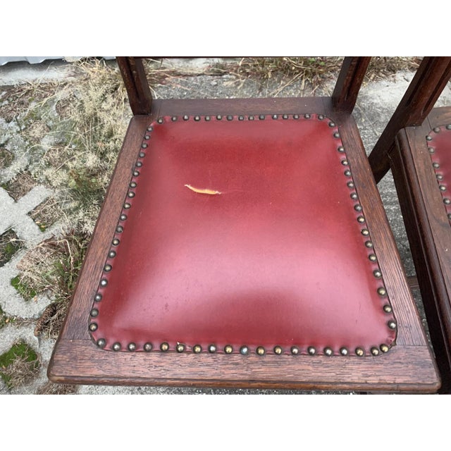 Oak Dining Chairs, 1940s, Set of 4 For Sale - Image 10 of 18