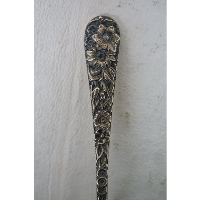 Antique 1874 Russian Silver Salt Cellar & S Kirk & Son Sterling Spoon 2.5" For Sale - Image 9 of 15