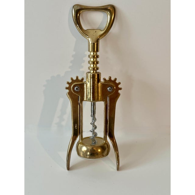 Mid 20th Century Solid Brass Italian wine opener For Sale - Image 5 of 5