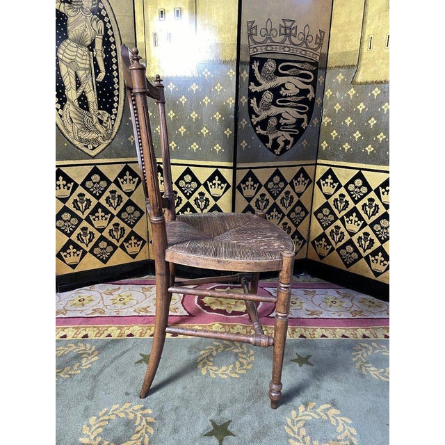 Provencal Lyre Straw Chairs, Set of 6 For Sale - Image 4 of 7