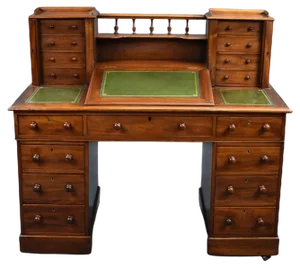 Victorian Dickens Desk in Mahogany, 1880
