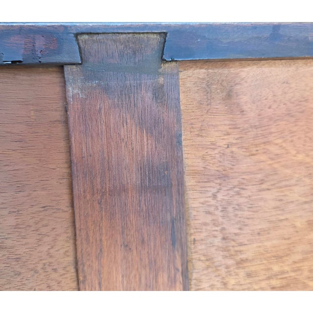 Antique Early 19th Century English Georgian Mahogany Partners' Desk With Green Leather Writing Surface, [54"w X 35.5"d X 30.5"h] For Sale - Image 14 of 18