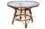 A round bentwood bamboo dining table with a glass top. Bentwood bamboo is supported with pencilwood and secured with...