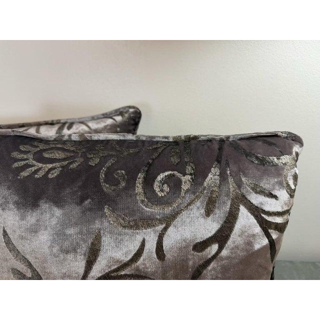 Custom Rococo Silk Velvet Pillows by Nomi Textiles, Made in Usa For Sale - Image 4 of 9