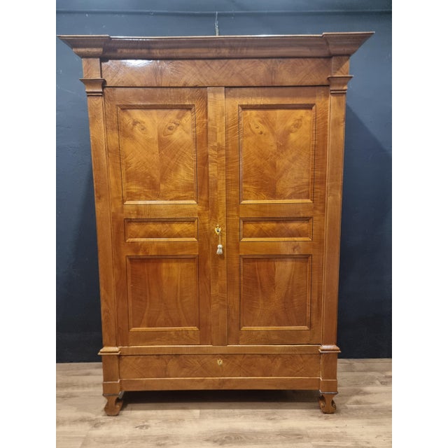 Biedermeier Ash Burl Wardrobe, 1820 For Sale - Image 10 of 14