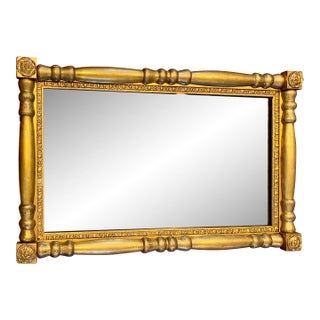 Gilded Antique Mirror Sheraton-Empire Style, 19th Century For Sale