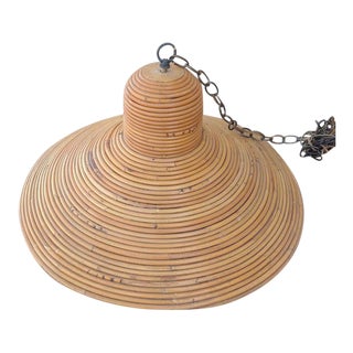 1970s Rattan Pendant Lights For Sale