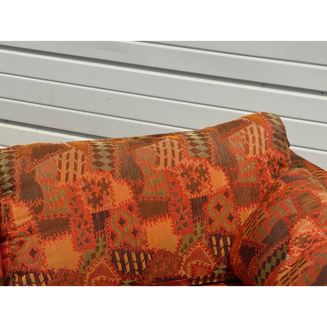 Selig of Monroe Mid-Century Modern Geometric Pattern Pit Sofa For Sale - Image 12 of 12