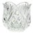 1980s Vintage Heavy Crystal Tulip Scalloped Rose Bowl Vase For Sale