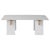 White Arnold Light Concrete and Light Oak Wedges Coffee Table by Eberhart Furniture For Sale - Image 8 of 8