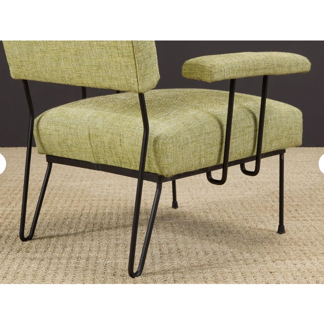 Dan Johnson Pacific Iron Attributed Armchair, Mid Century Modern Lounge Chair, Sculptural Iron Frame Chair, Circa 1950s For Sale - Image 15 of 17