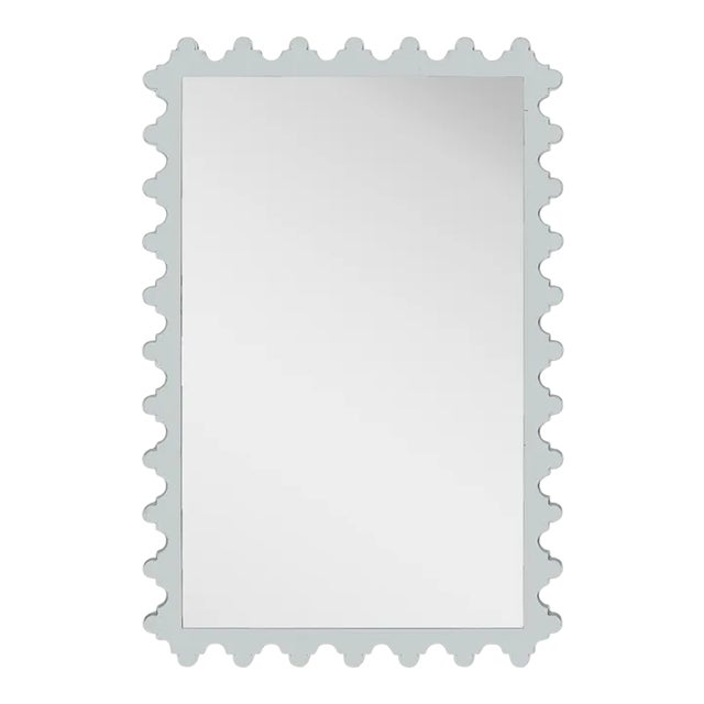 Fleur Home Garden District Magazine Rectangle Mirror in Pelican Gray, 35.5x47 For Sale