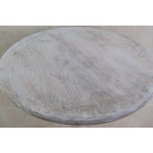 Small Antique Bleached Gustavian Style Round Side Table, 1850 For Sale - Image 4 of 7