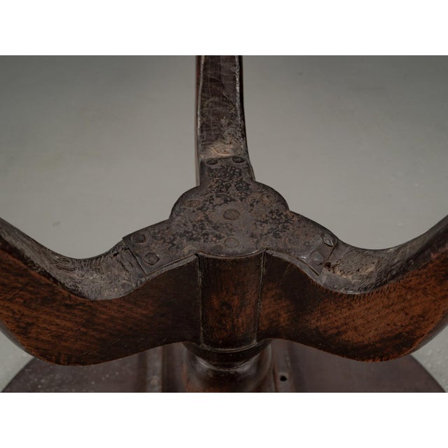 Victorian Three-Legged Oak Side Table, 1890s For Sale - Image 14 of 17