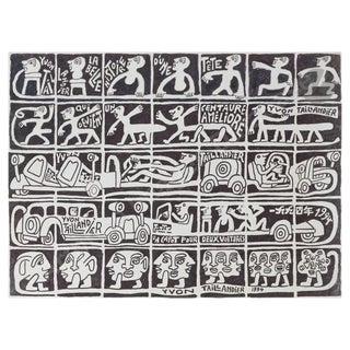 Yvon Taillandier, Composition, 1994, Felt Pen on Paper For Sale