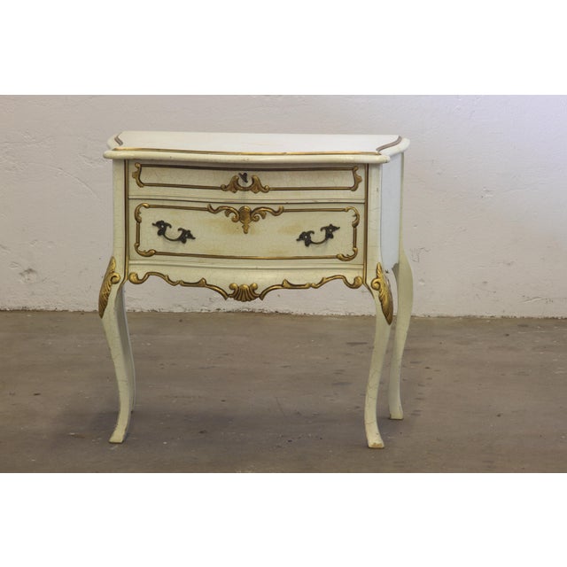 Venetian Style Painted Wood Nightstands, 1960s, Set of 2 For Sale - Image 9 of 18
