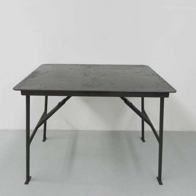 Industrial Folding Table in Steel, 1950s For Sale - Image 15 of 18