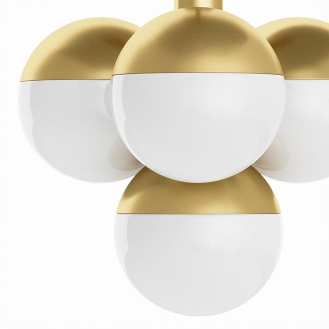 Metal Regina Andrew Oliver Orb Pendant, Natural Brass For Sale - Image 7 of 10