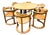 Brutalist Sculptured Chairs and Alder Wood Table by Team, Set of 7 For Sale