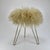 Metal Mid-Century Modern Brass Tripod Hairpin Legged Lambswool Fur Stool, 1970s For Sale - Image 7 of 7