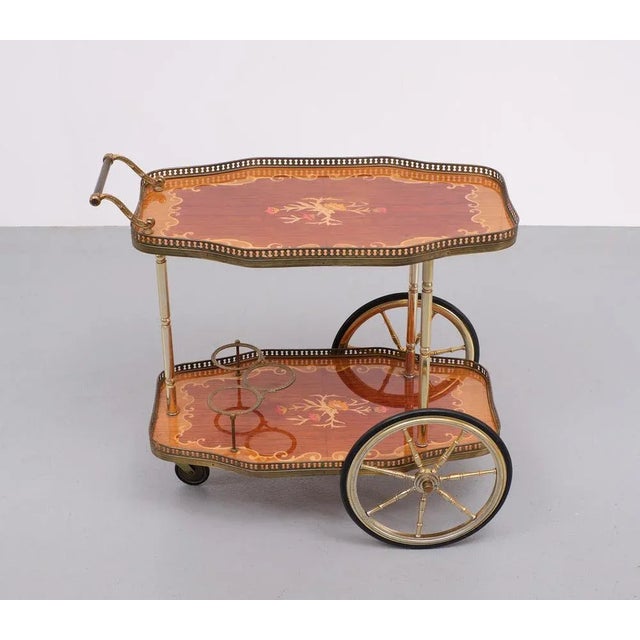Italian Bar Cart, 1975 For Sale - Image 9 of 10