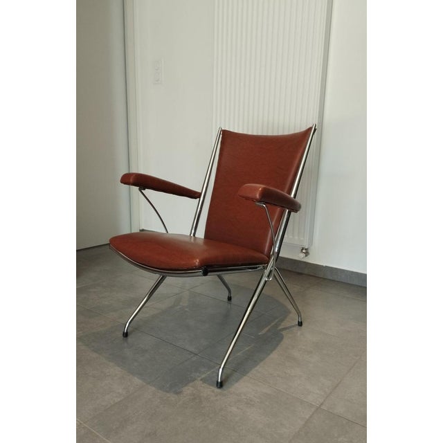 Folding Chair with System by André Monpoix For Sale - Image 4 of 18