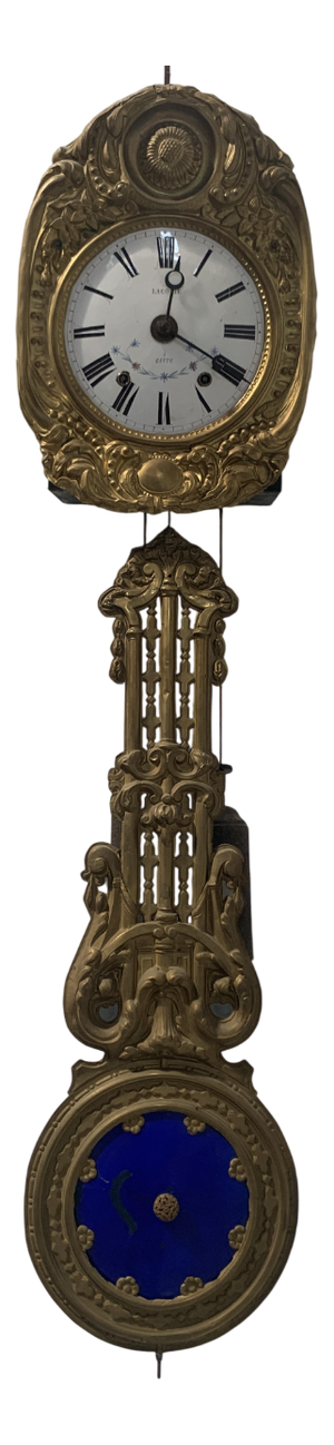 Louis XV Style Grandfather Clock in Stamped Brass
