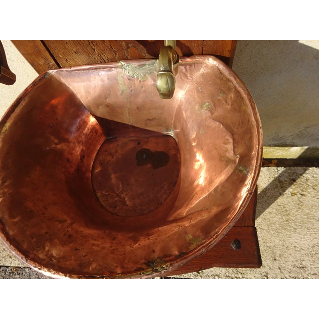 Antique Copper Fountain on Oak Base For Sale - Image 13 of 18