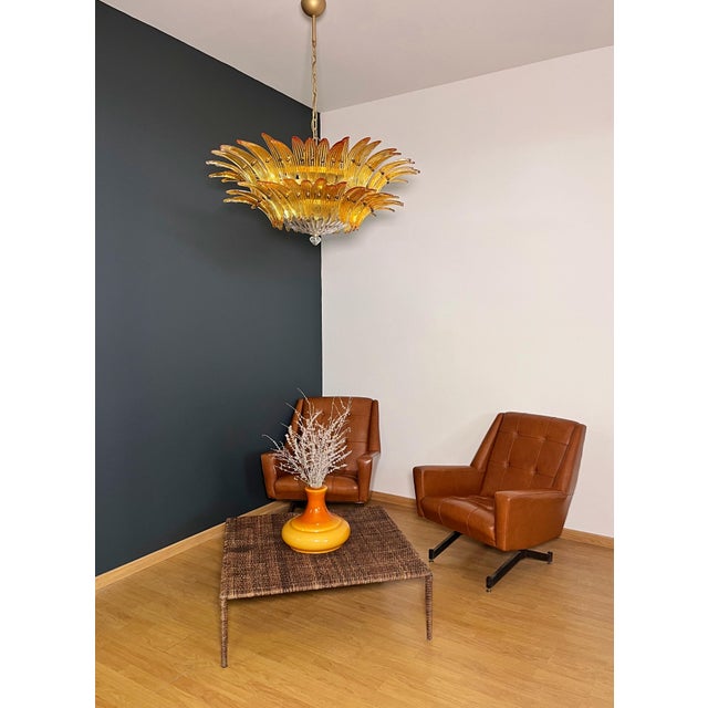 1990s Vintage Hanging Light with 82 Amber Glasses, 1990s For Sale - Image 5 of 18