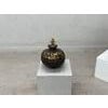 Vintage Indian Metal Jug Converted to Table Lamp with Hand-Painted Script For Sale - Image 15 of 18