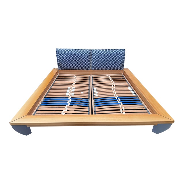 European King 1990's Ligne Roset Peter Maly Parallel Bed Frame For Sale
