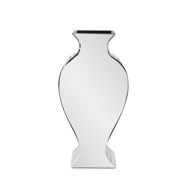 Rounded Mirrored Vase - Tall For Sale In Chicago - Image 6 of 11