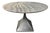 Travertine Iron Pedestal Dining Table For Sale