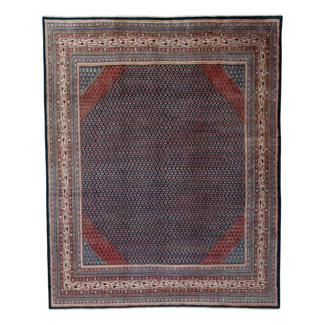 Hand-Knotted Oriental Rug in Wool For Sale