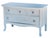 Baby Blue Late 19th Century Serene Blue Bowfront Chest With Glass Knobs For Sale - Image 8 of 9