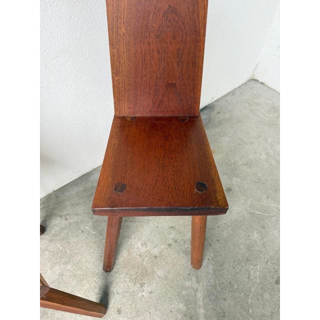 Brutalist Oak Chairs, 1950s, Set of 2 For Sale - Image 17 of 18