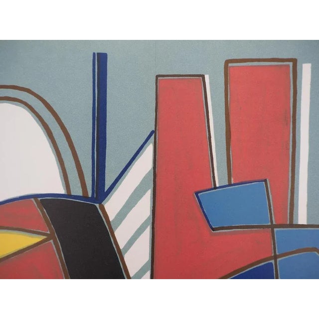 Alberto Magnelli, Blue Composition, Original Lithograph For Sale - Image 4 of 6