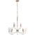 Chapman & Myers for Visual Comfort Signature Reagan Medium Two-Tier Chandelier in Antique-Burnished Brass & Crystal For Sale