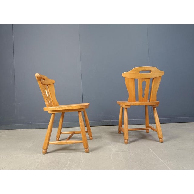 Rustic Mid-Century Brutalist Dining Chairs, 1960s, Set of 4 For Sale - Image 3 of 12