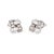 Chic and stylish pair of vintage Tiffany & Co diamond Vannerie stud earrings crafted in 18k white gold (circa 2002)....